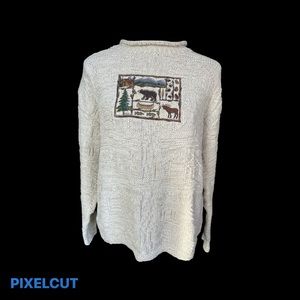 Flawless 80s Vintage Knit Shenandoah National Park Embroidered Sweater